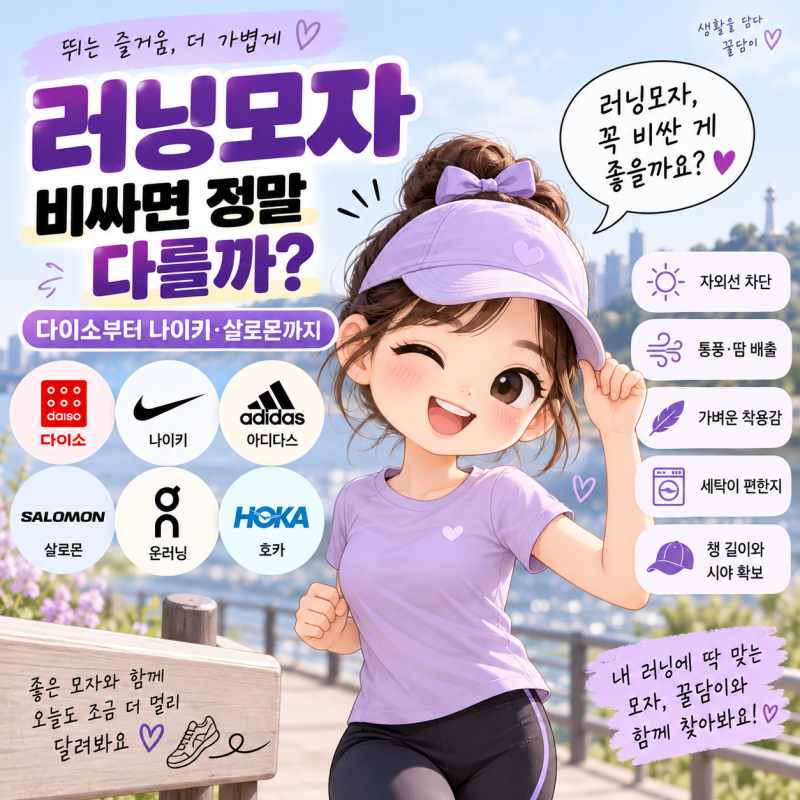 러닝모자 비싸면 정말 다를까? 다이소부터 나이키·살로몬까지