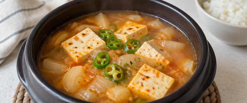 두부된장찌개 12분! 재료 3개, 육수 없이 끓이는 1인분♥