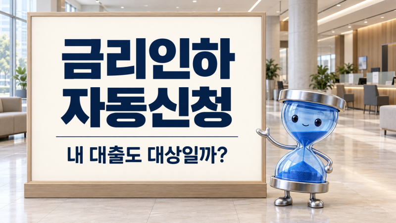 대출이자 그대로 내고 있다면｜금리인하요구권 자동신청 확인하세요