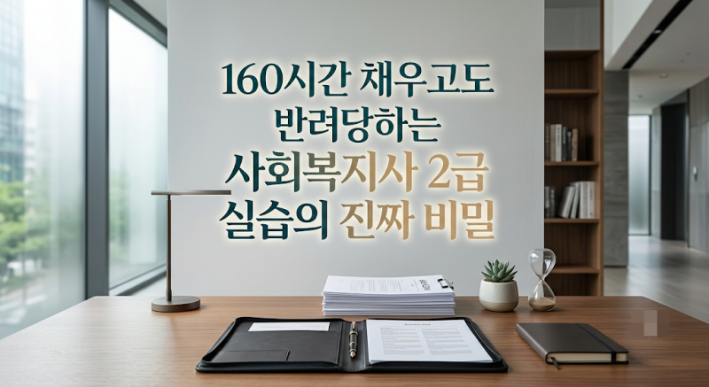 160시간 채우고도 반려당하는 사회복지사 2급 실습의 진짜 비밀