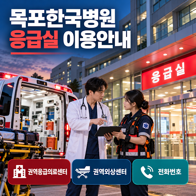 목포한국병원 응급실 이용안내｜권역응급의료센터·권역외상센터·전화번호