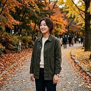 유니클로 커버롤 자켓 여자 M 사이즈 후기 가을 워크자켓 핏 비교