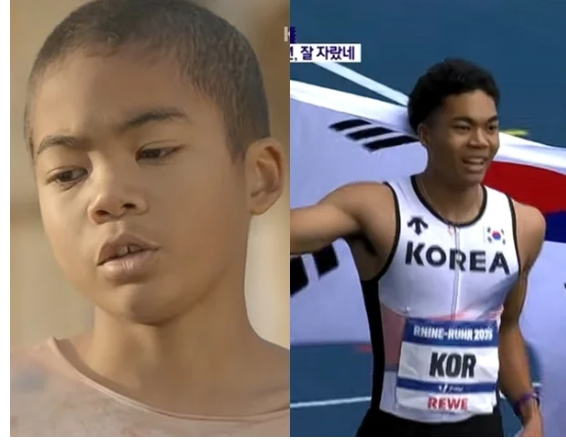 '韓 육상 100m 준결선' 조엘진, 10년 전 '태양의 후예' 아역이었다 "염소 사줘"