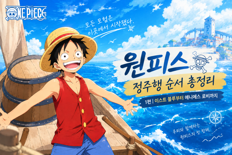 원피스 정주행 순서 1편｜이스트 블루부터 에니에스 로비까지 총정리