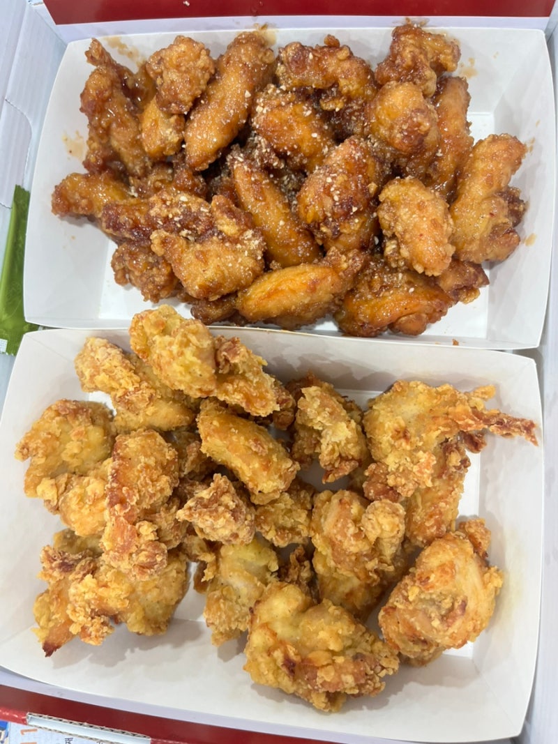 가평 닭강정 맛집 유일닭강정✨닭강정 오리지널+후라이드 반반 포장 후기