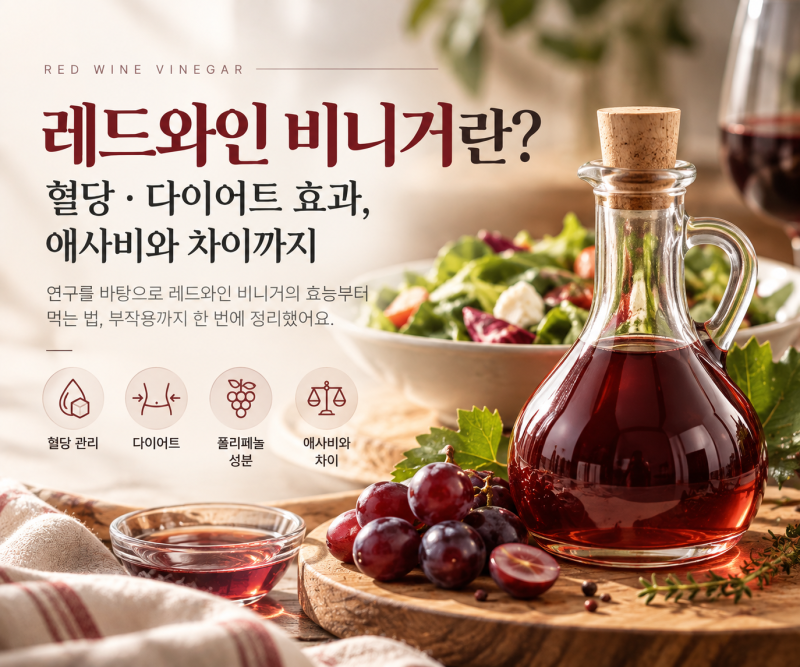 레드와인 비니거란? 효능·혈당·다이어트 효과, 애사비와 차이까지