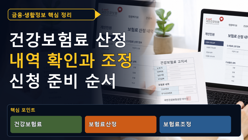 건강보험료 산정 내역 확인과 조정 신청 준비 순서