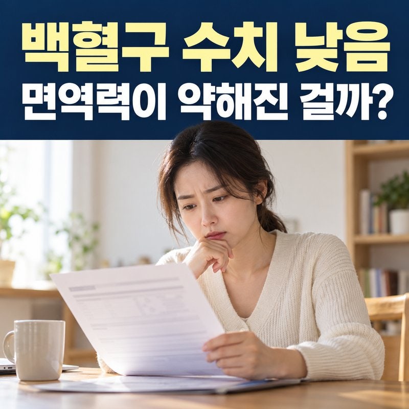 건강검진 백혈구 수치 낮게 나왔다면｜면역력이 약해진 걸까