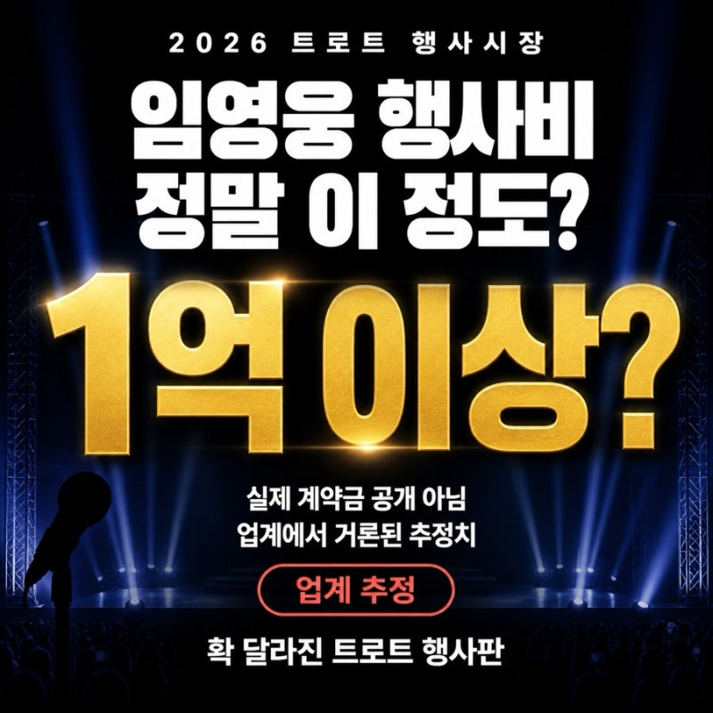 행사비는 공개 안 됐는데 1억설, 임영웅부터 박지현까지 달라진 트로트 판