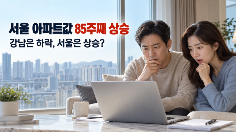 강남은 하락했는데 서울 아파트값은 85주째 상승, 어디가 올랐을까?