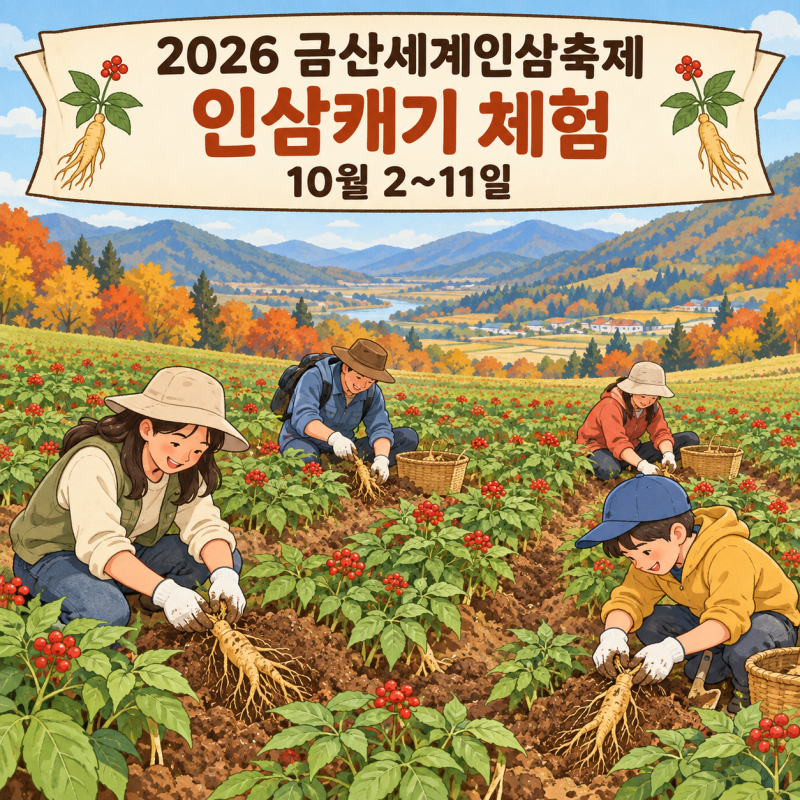 2026 금산세계인삼축제 인삼캐기 체험｜어떻게 참여할까? 일정·접수 체크