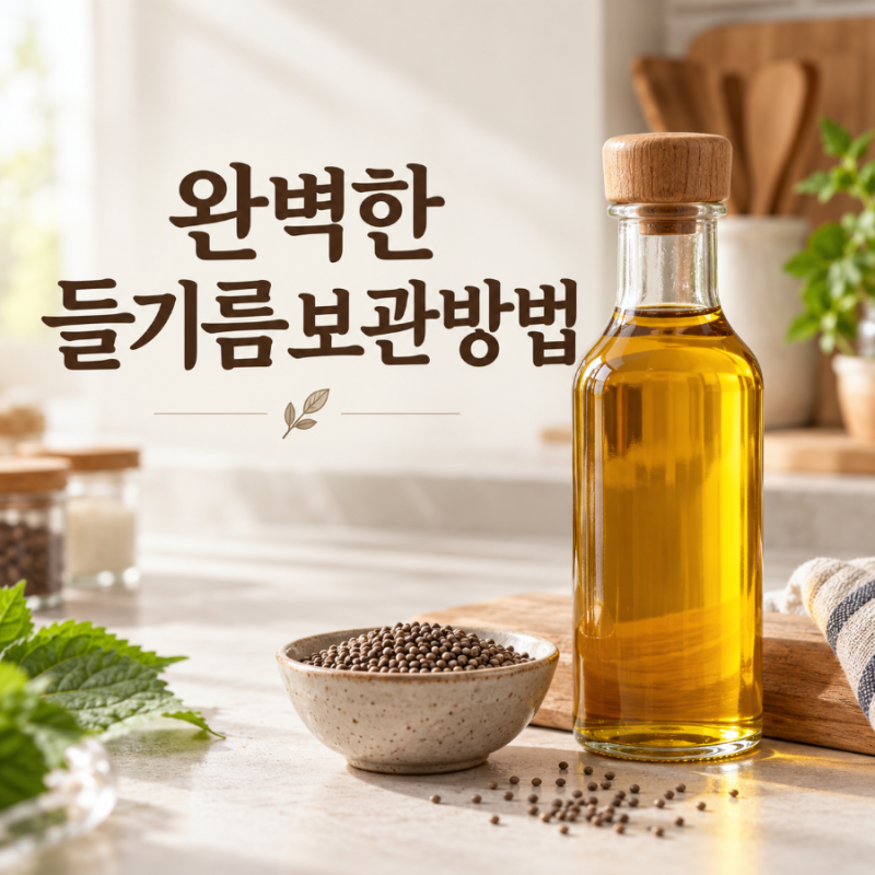 들기름보관방법 냉장? 실온? 유통기한부터 냉동까지 총정리