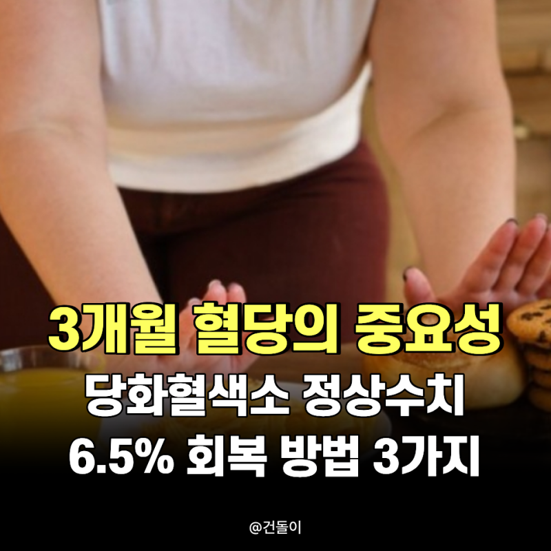 "3개월 혈당의 중요성.." 당화혈색소 정상수치 6.5% 회복 방법 TOP3