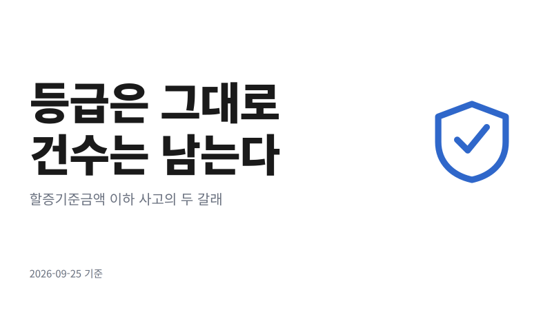 할증기준금액 이하 사고인데 보험료 오른 이유｜점수와 건수