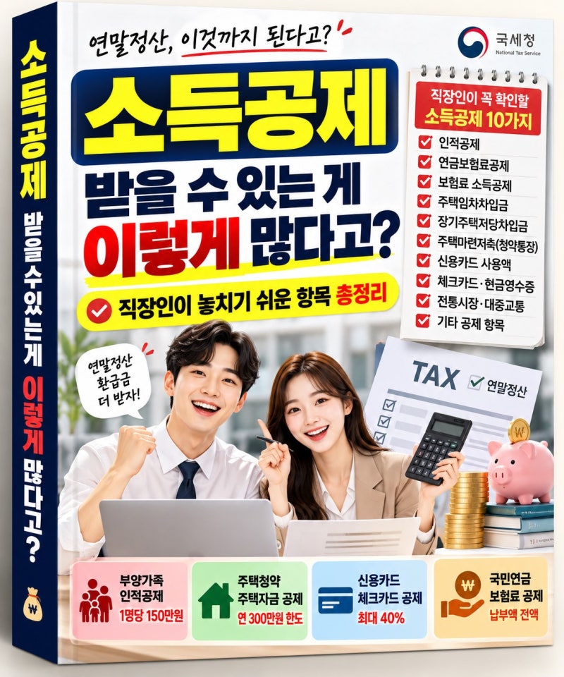 소득공제 받을 수 있는 게 이렇게 많다고?직장인이 놓치기 쉬운 항목 총정리