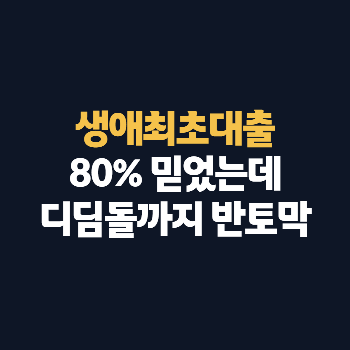 내생애첫주택대출 80% 믿었는데…디딤돌까지 반토막