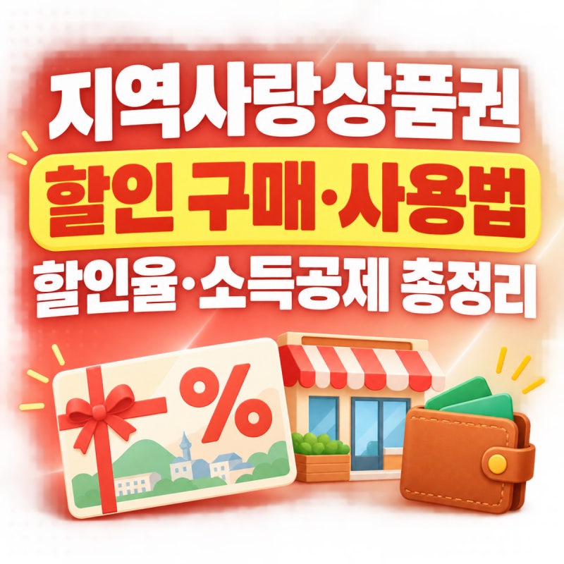 지역사랑상품권 할인 구매·사용법 2026 | 앱 충전·할인율·소득공제, 온누리상품권과 차이 총....