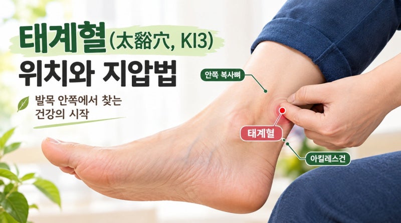 태계혈 위치와 지압법｜발목 안쪽에서 찾는 대표적인 혈자리