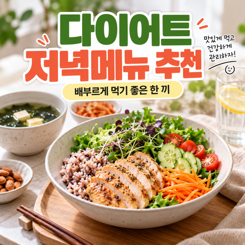 다이어트 저녁메뉴 추천｜배부르게 먹기 좋은 한 끼