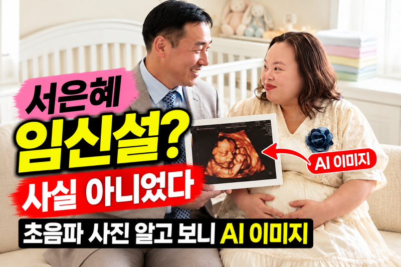 서은혜 임신설 사실 아니었다, 초음파 사진 알고 보니 AI 이미지