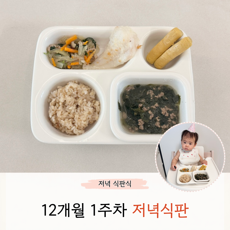 12개월 아기 1주차 식판식 돌아기 생일상 차림 레시피 소개