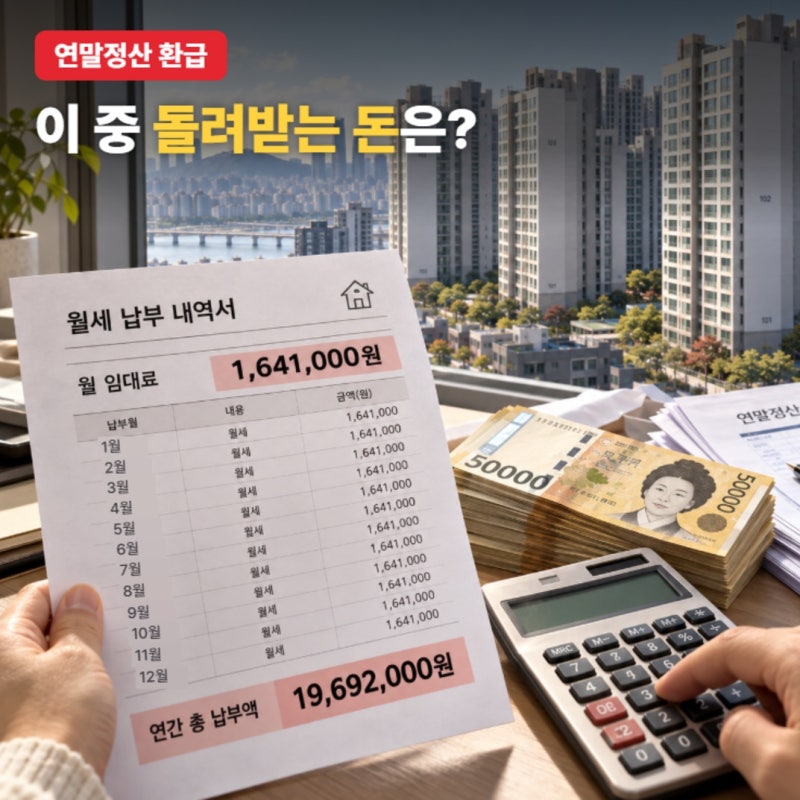 서울 아파트 월세 평균이 1년에 1969만원?! 이중 연말정산으로 돌려받을 수 있는 돈은 얼마?