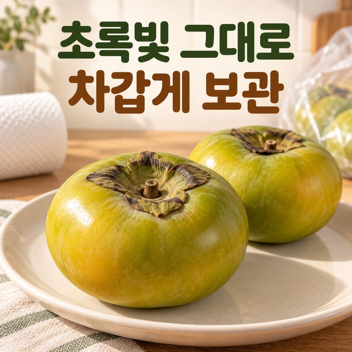 태추단감 보관법, 초록색인데 후숙할까? 김치냉장고에 두는 법