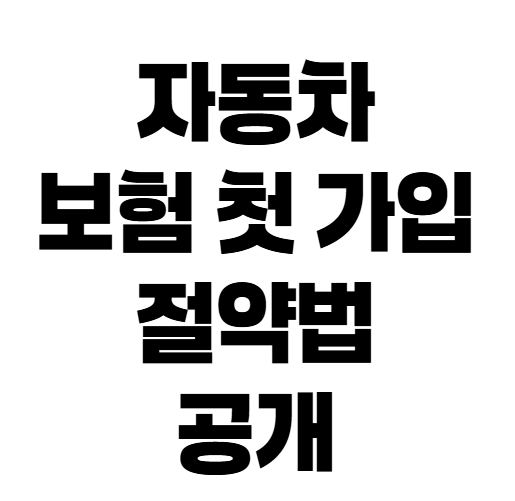 첫 자동차보험료 왜 이렇게 비쌀까? 보험료 줄이는 핵심 조건