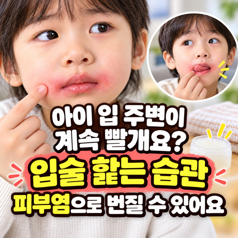 아이 입 주변이 계속 빨개요｜입술 핥는 습관, 피부염으로 번질 수 있어요