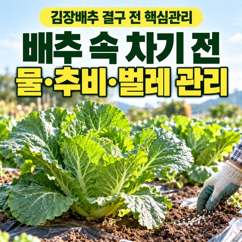 김장배추 결구 전 지금 꼭 해야 할 3가지, 물·비료·해충 관리