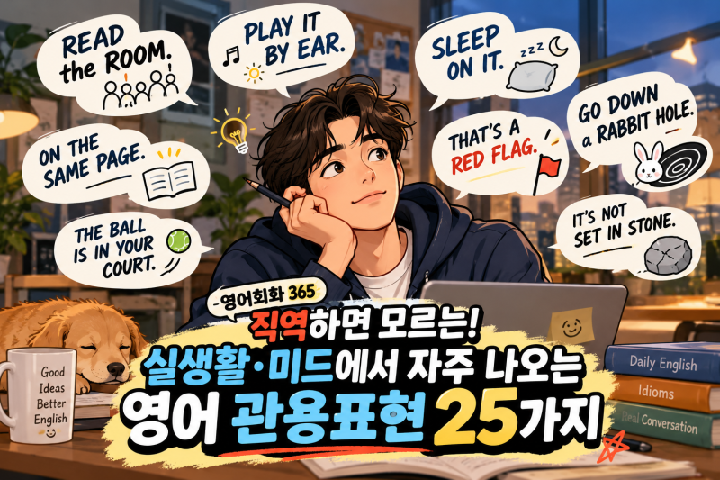 영어회화 365 (Day31)｜직역하면 모르는! 실생활·미드에서 자주 나오는 영어 관용표현 25가지