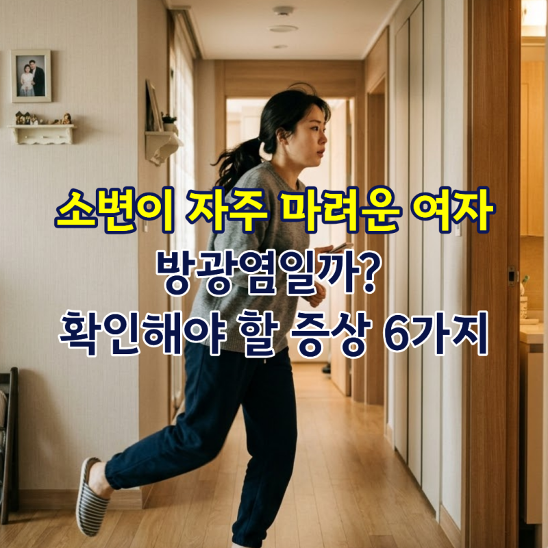 소변이 자주 마려운 여자, 방광염일까? 확인해야 할 증상 6가지