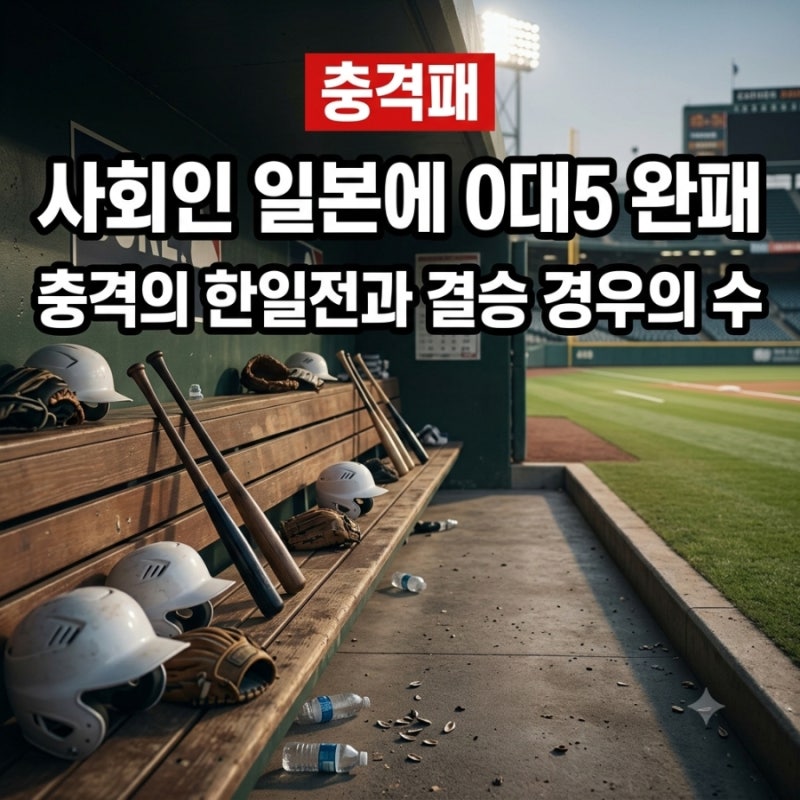 아시안게임 야구 한일전, 당연히 이길 줄 알았는데