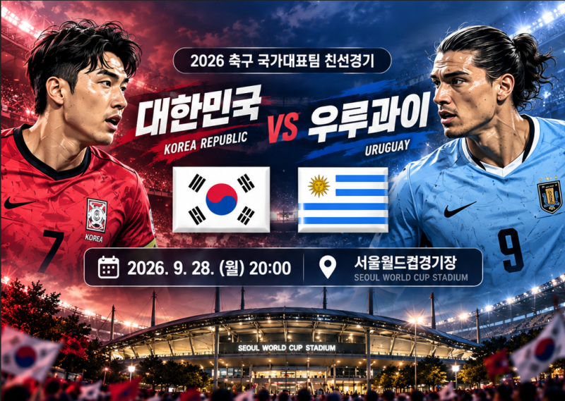 대한민국 vs 우루과이 평가전 프리뷰｜예상 라인업부터 예상 스코어까지