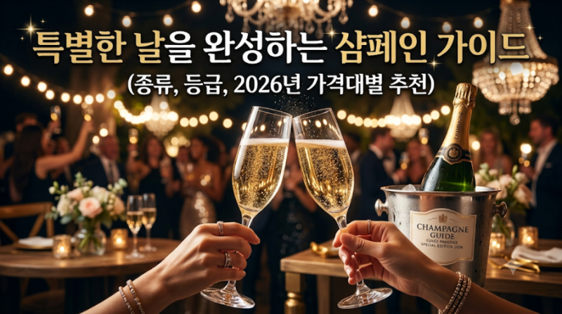 특별한 날을 완성하는 샴페인 가이드 (종류, 등급, 2026년 가격대별 추천)