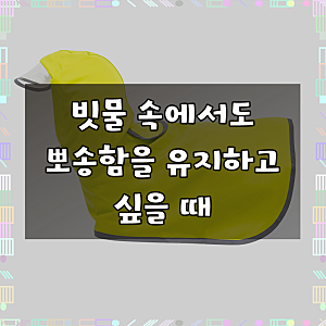 강아지 아웃도어 판초 우비 중형견 대형견 레인코트