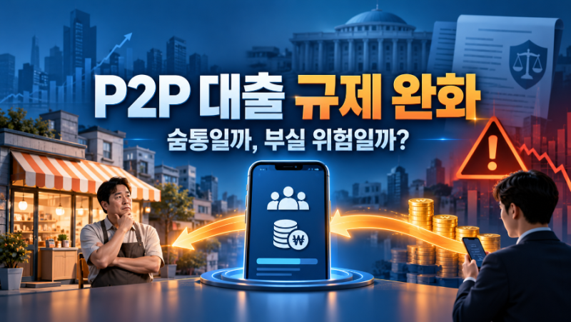 P2P 대출 규제 완화, 중저신용자의 숨통일까 새로운 부실 위험일까?