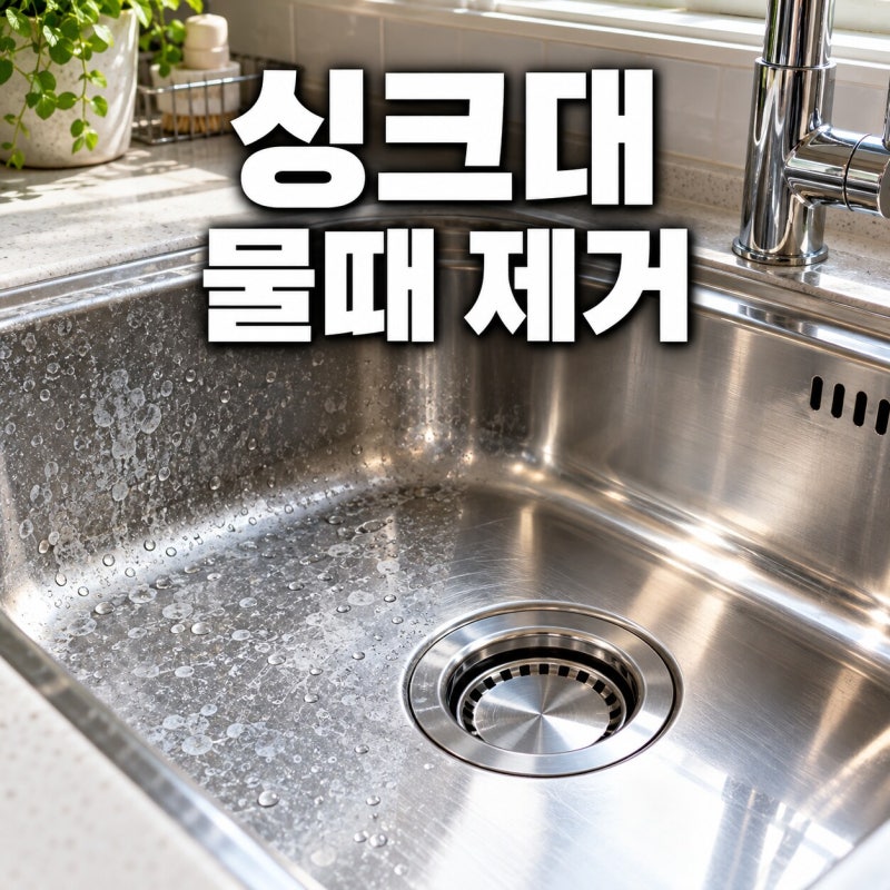 싱크대 스테인리스 물때 제거, 하얀 얼룩이 계속 생기는 이유