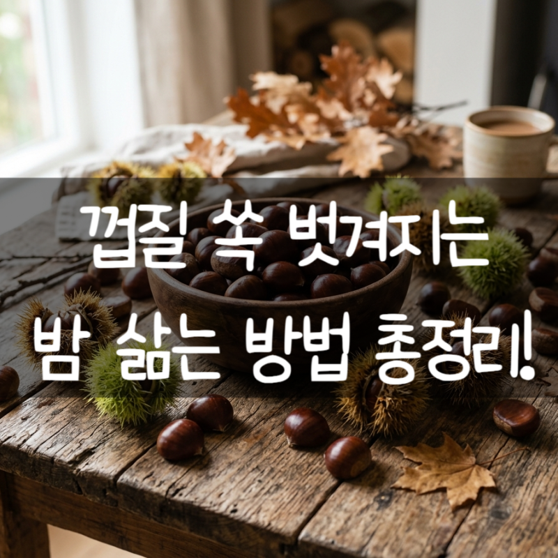밤 삶는 방법 완벽정리 ! 껍질 쏙 잘 벗겨지게 밤 삶는 시간과 찌는 팁