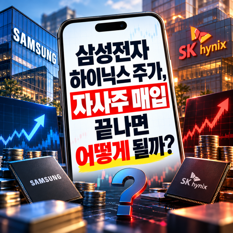 삼성전자 SK하이닉스 주가 자사주 매입 끝나면 하락할까?