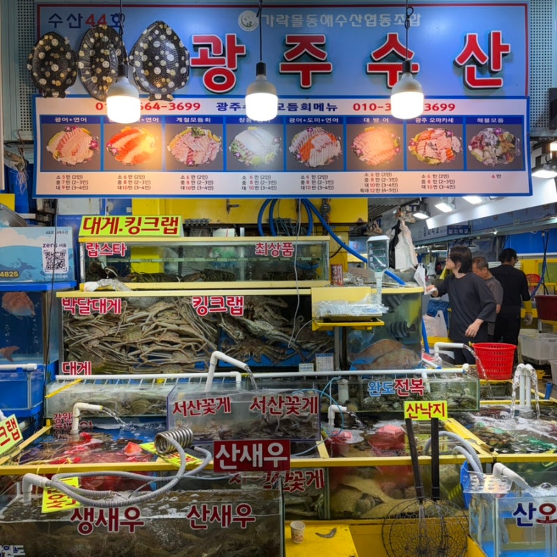 가락시장 생새우 1kg 포장 후기 | 가락몰 수산시장 광주수산