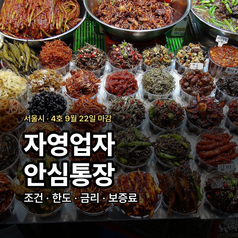 자영업자 안심통장 4호 마감 신청 조건 보증료