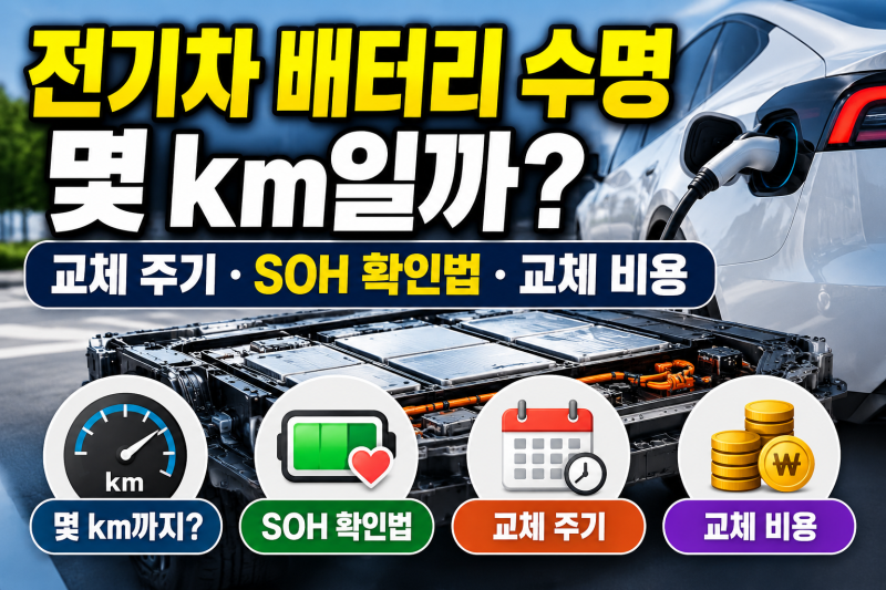 전기차 배터리 10만km 타면 교체? SOH 확인부터 비용까지 총정리
