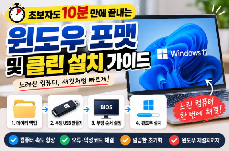 윈도우 포맷 및 클린 설치 가이드 총정리