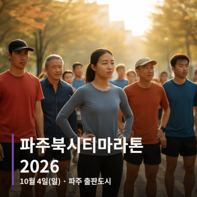 파주북시티아트마라톤 2026: 10월 4일 출판도시 코스, 참가비·급수·기념품