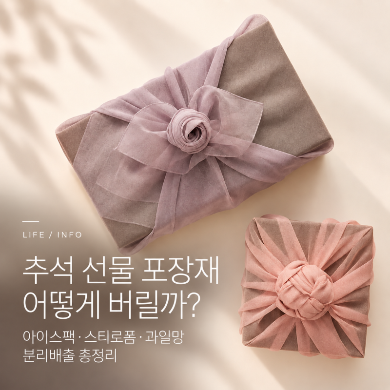 추석 선물 포장재 어떻게 버릴까?｜아이스팩·스티로폼·과일망 분리배출 총정리