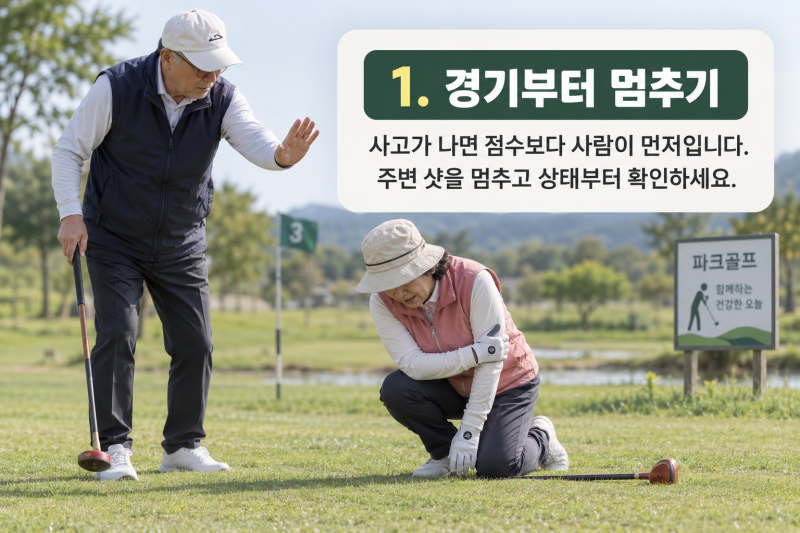 파크골프 하다가 다치면 어떻게 해야 할까? 공에 맞음·넘어짐 사고 후 보험 확인 순서
