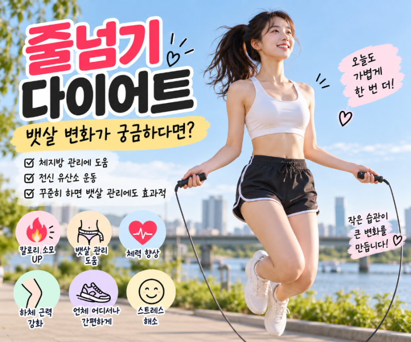 줄넘기 다이어트 뱃살 변화가 궁금하다면