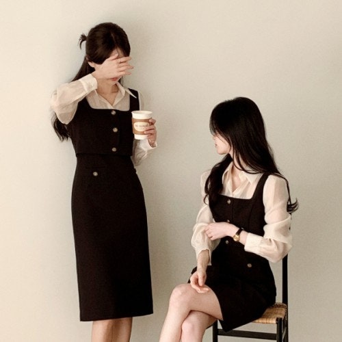 아뜨랑스 가을 원피스 국내제작 배색 뷔스티에 op16270 네이비 블랙 구매 전 확인해야 할 텐셀 ....