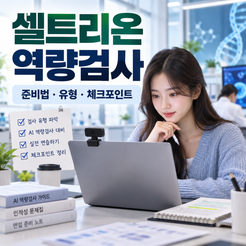 셀트리온 역량검사 2026 준비법, AI 역검 전 꼭 확인할 것